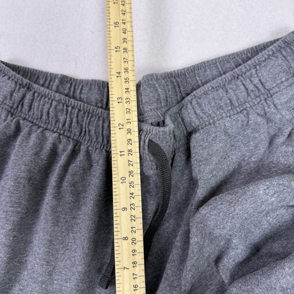 Nike Mens XXL Dark Grey Heather Open Bottom Fleece Sweatpants Pockets - Picture 6 of 8